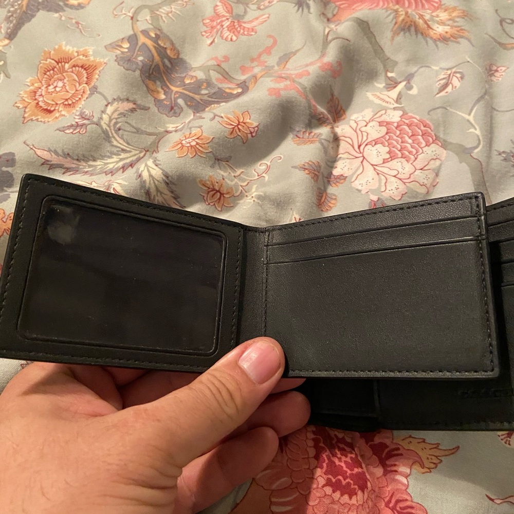 Coach Black and Blue Striped Men's Wallet - Picture 4 of 6